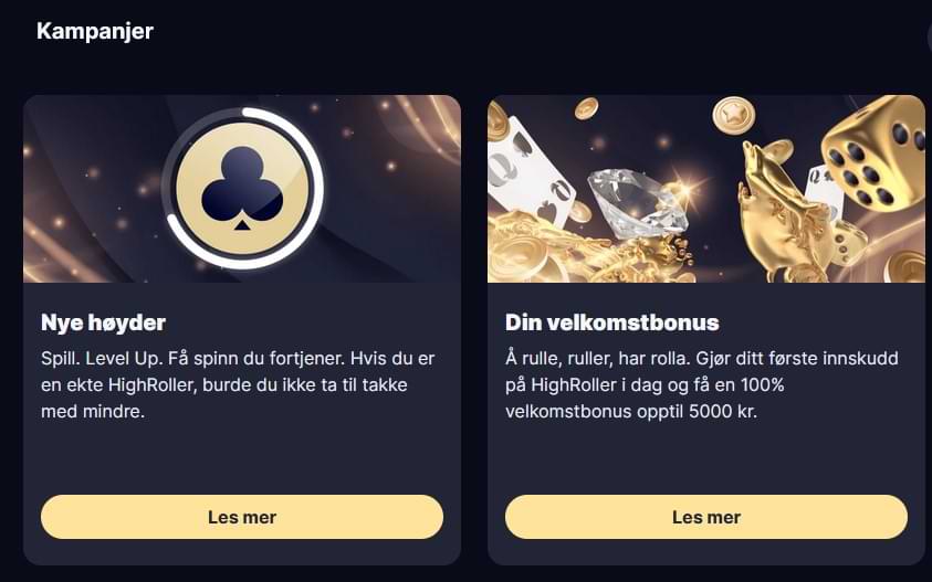 Highroller Casino Kampanjer