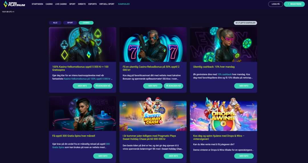 Spin Platinum Casino bonuser